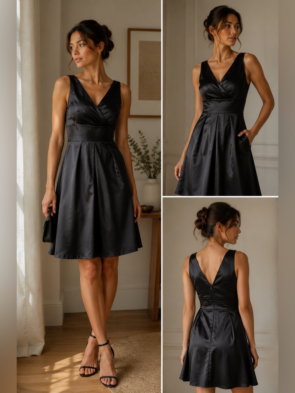 Bill‎ Levkoff MIDI Black Dress Size 10